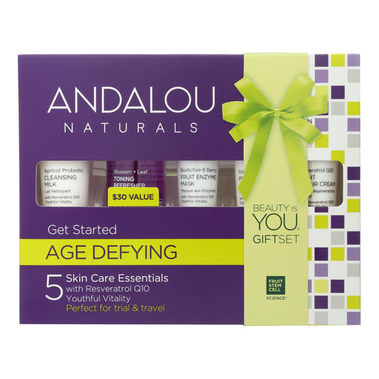 Kit de 5 piezas para empezar a combatir el envejecimiento de Andalou Naturals