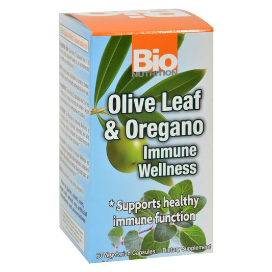 Bio Nutrition - Bienestar inmunológico - Hoja de olivo y orégano - 60 cápsulas vegetales