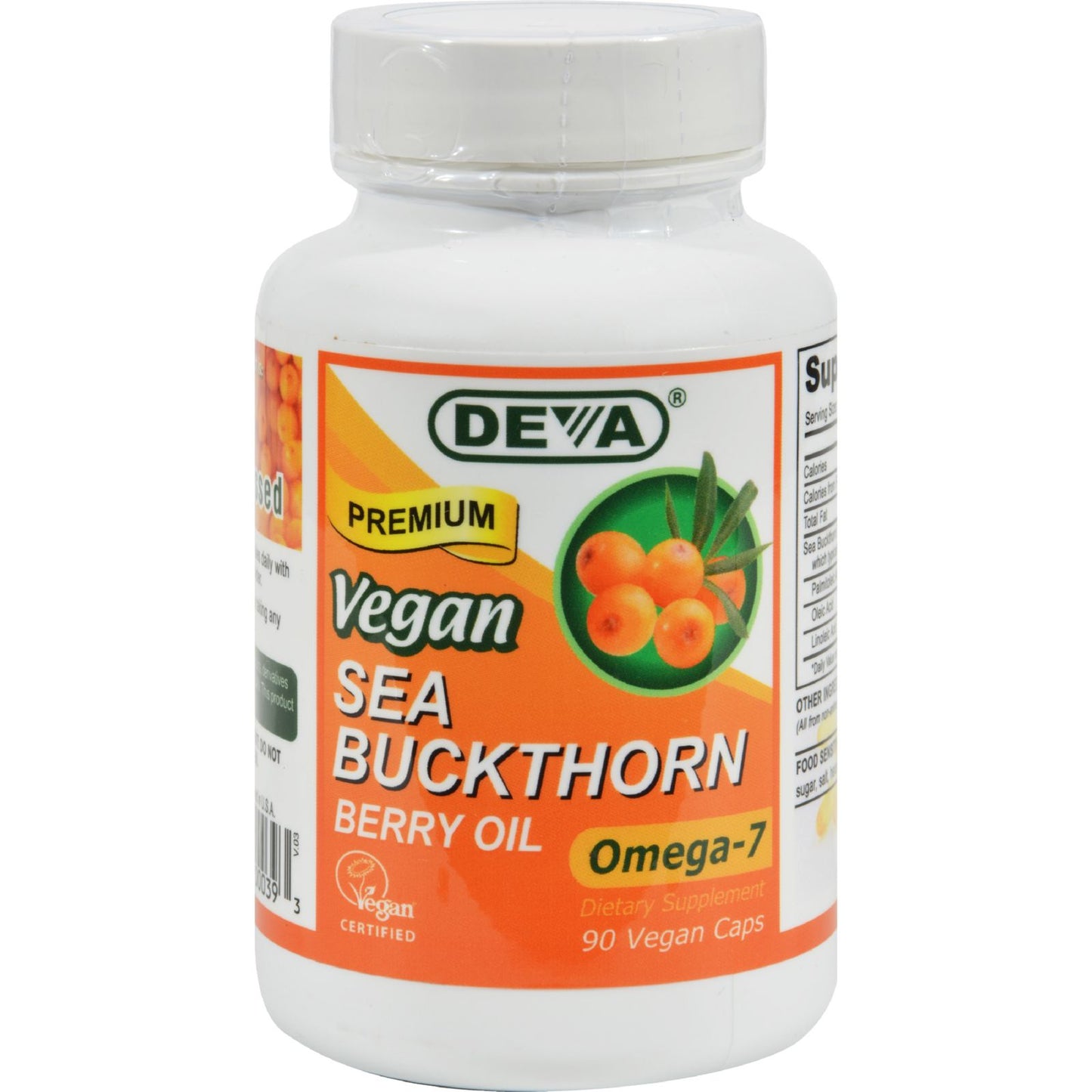 Deva Vegan Vitamins - Sea Buckthorn Oil Vegan - 90 Vegan Capsules