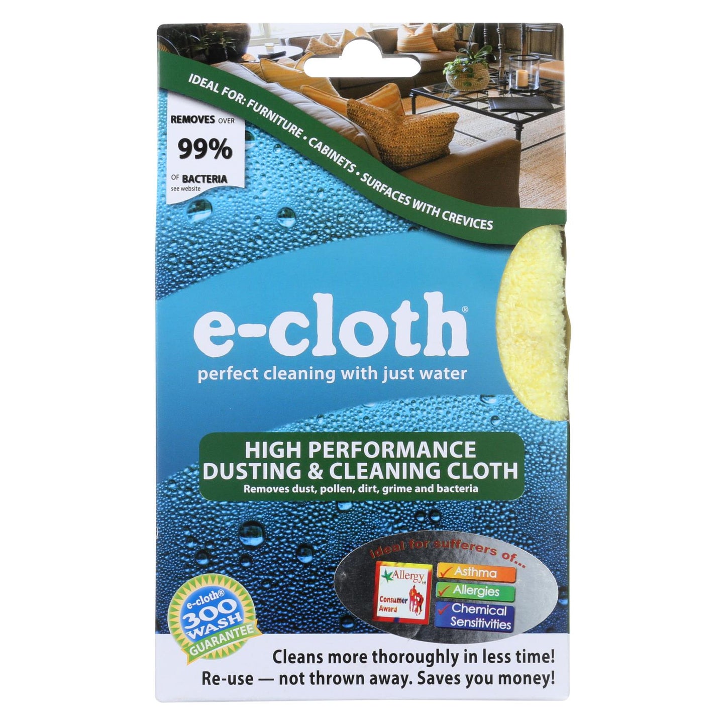 Paño de limpieza de alto rendimiento E-cloth