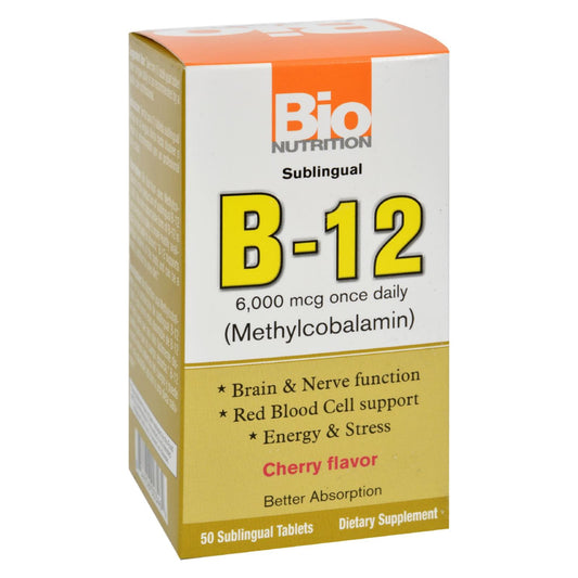 Bio Nutrition - B12 Sublingual - 6000 Mcg - 50 Comprimidos