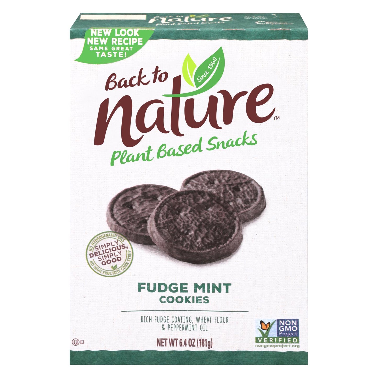 Galletas Back To Nature - Dulce de menta - Caja de 6 - 6.4 oz.