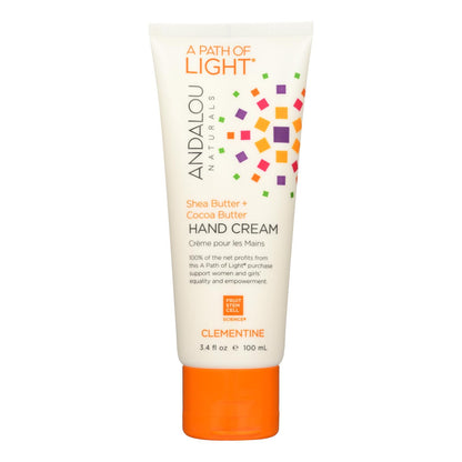 Andalou Naturals Hand Cream - A Force Of Nature Shea Butter Plus Sea Buckthorn - Clementine - 3.4 Oz