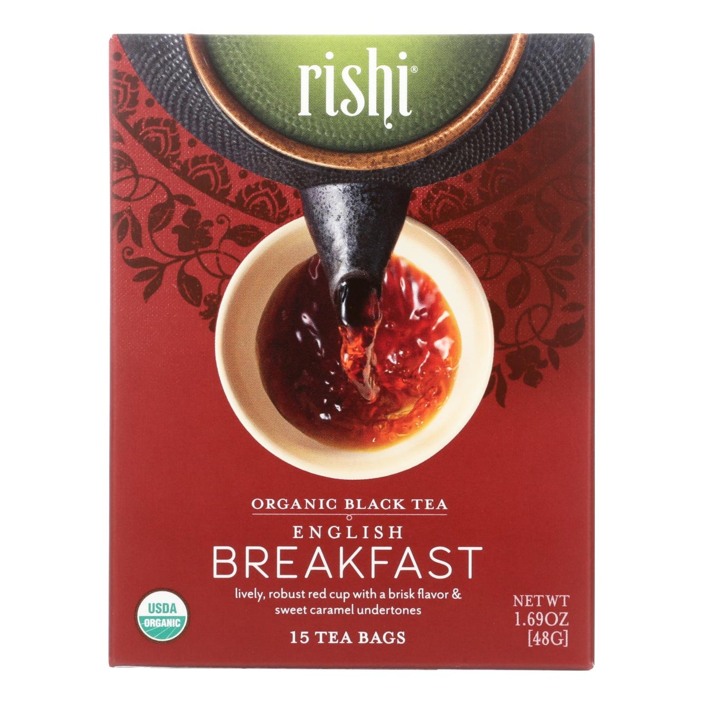 Rishi Organic Tea - English Breakfast - Case Of 6 - 15 Bags