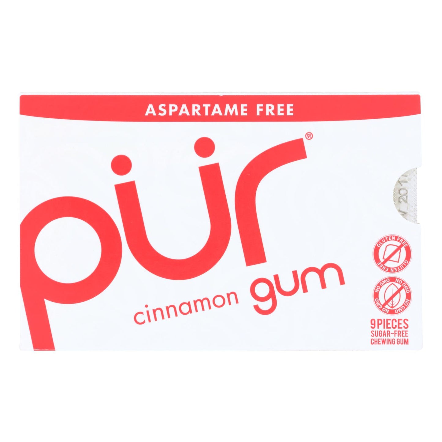 Pur Gum - Canela - Sin aspartamo - 9 piezas - 12,6 g - Caja de 12