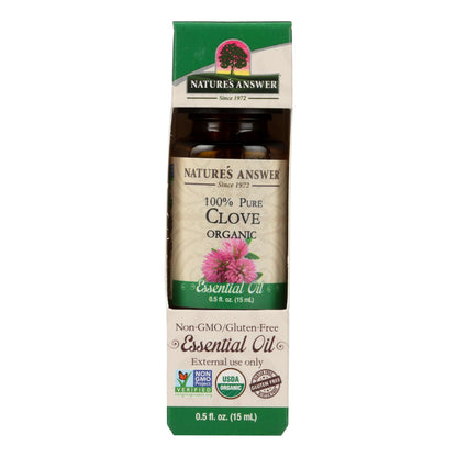 Nature's Answer - Organic Essential Oil - Clove - 0.5 Oz.