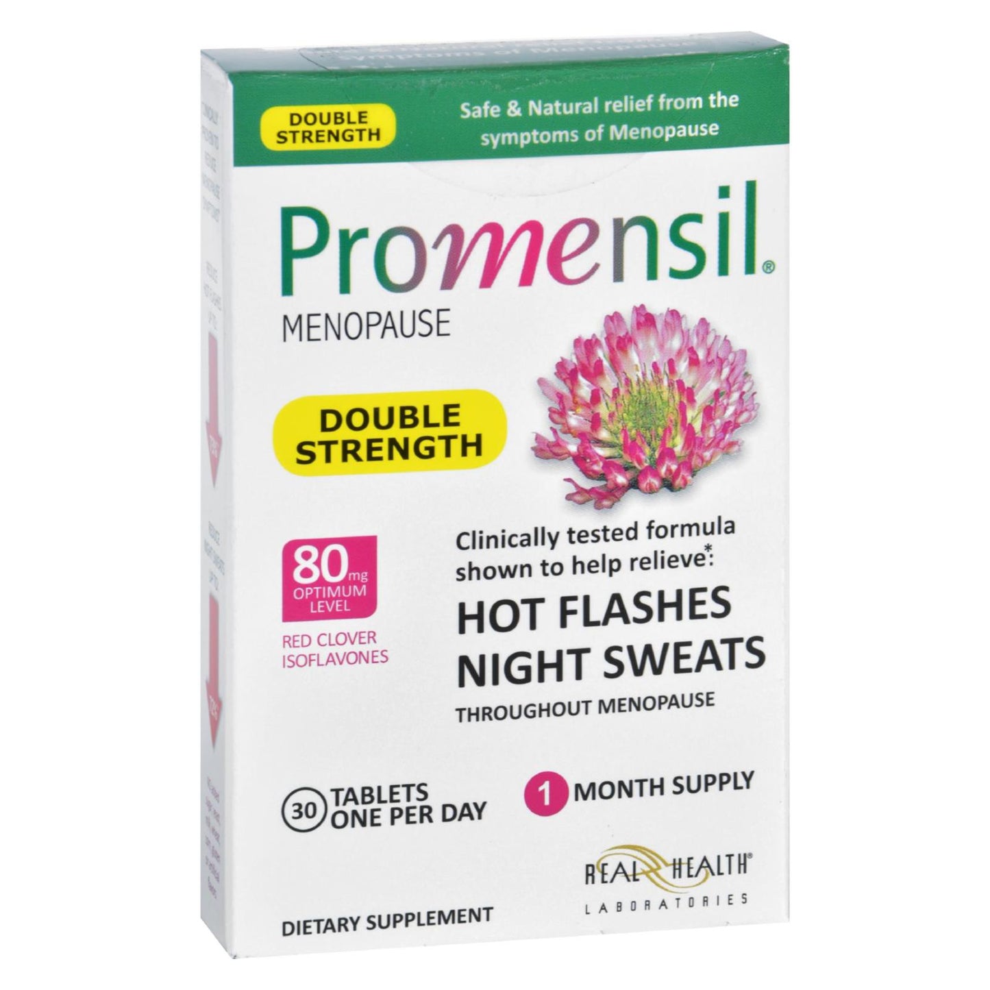 Promensil Menopausia - Doble Potencia - Alivio de Sofocos y Sudores Nocturnos - 30 Tabletas