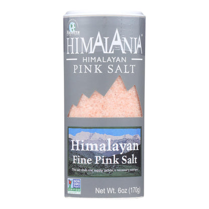 Salero rosa del Himalaya de grano fino Himalania - Caja de 6 - 6 oz.