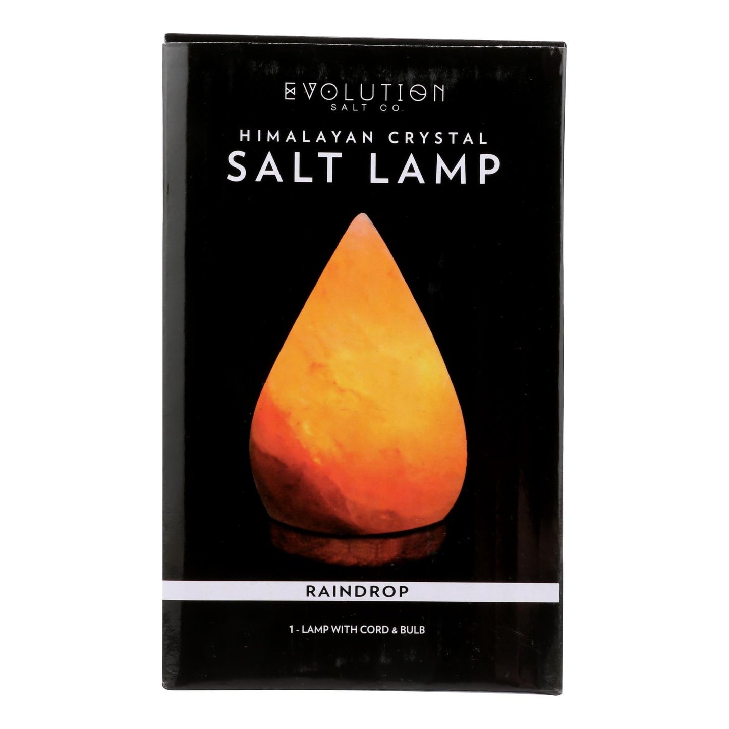 Lámpara de sal de cristal Evolution Salt - Gota de lluvia - 1 unidad