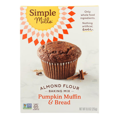 Mezcla para pan y muffins de calabaza con harina de almendras de Simple Mills - Caja de 6 - 9 oz.