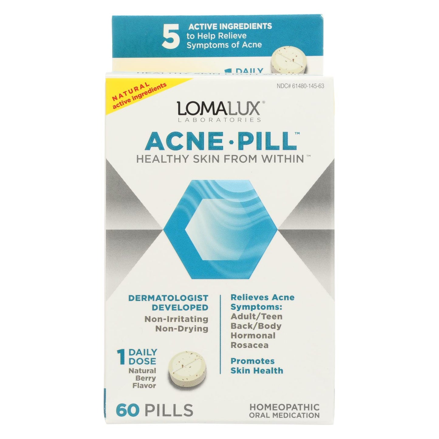 Loma Lux Laboratories Acne Pill - Chewable - Quick Dissolving - 60 Count