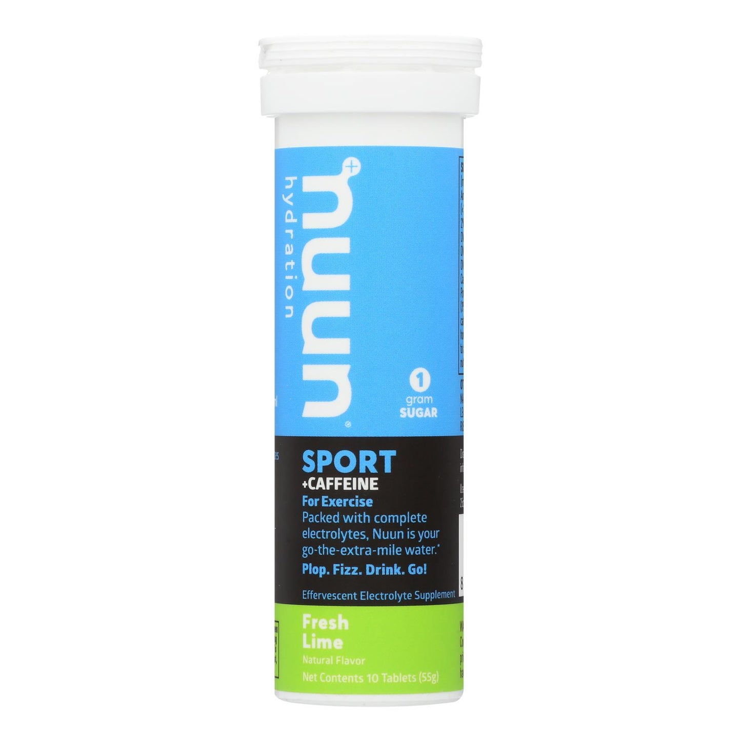 Tabletas Nuun Hydration Drink - Energéticas - Limón-lima - 10 tabletas - Caja de 8