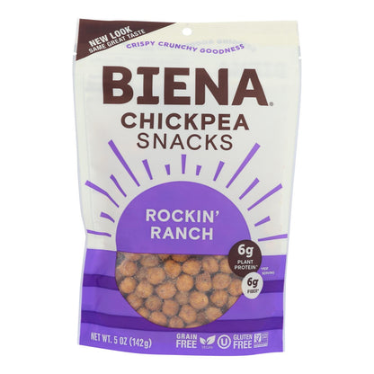 Bocadillos de garbanzos Biena - Rockin' Ranch - Caja de 8 - 5 oz.