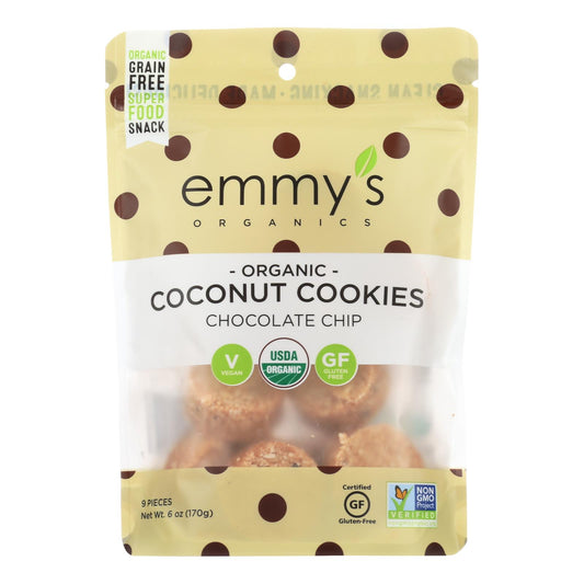 Chips de chocolate orgánicos de Emmy - Caja de 8 - 6 oz.