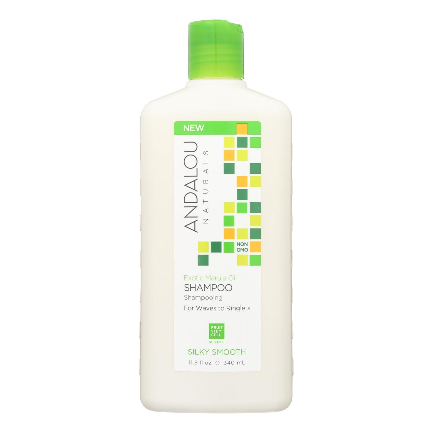 Andalou Naturals 丝滑顺滑洗发水 - 异国马鲁拉油 - 11.5 盎司