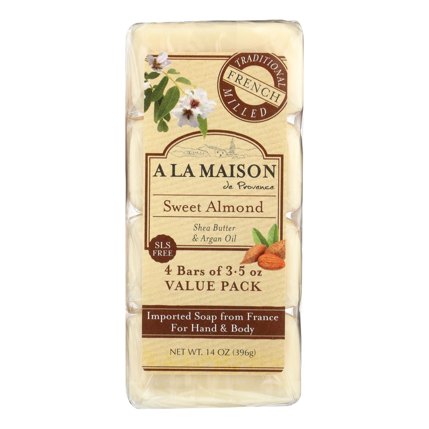 A La Maison - Jabón en barra - Almendra dulce - 4/3.5 Oz