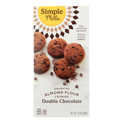 Galletas Simple Mills - Chocolate doble crujiente - Caja de 6 - 5,5 oz