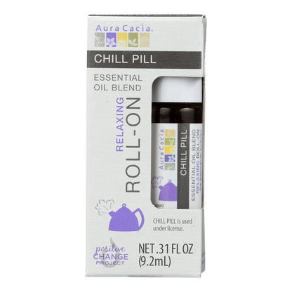 Aura Cacia - 滚珠精油 - 镇静丸 - 4 瓶装 - .31 液体盎司