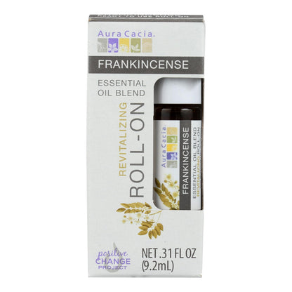 Aura Cacia - Aceite esencial en roll-on - Incienso - Caja de 4 - 0,31 onzas líquidas