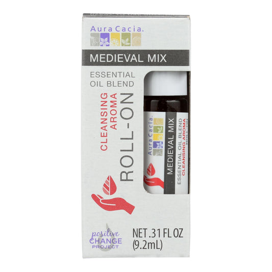 Aura Cacia - Roll On Essential Oil - Medieval - Case Of 4 - .31 Fl Oz