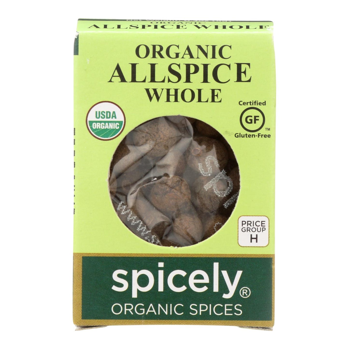 Spicely Organics - Pimienta de Jamaica orgánica - Entera - Caja de 6 - 0.3 oz.