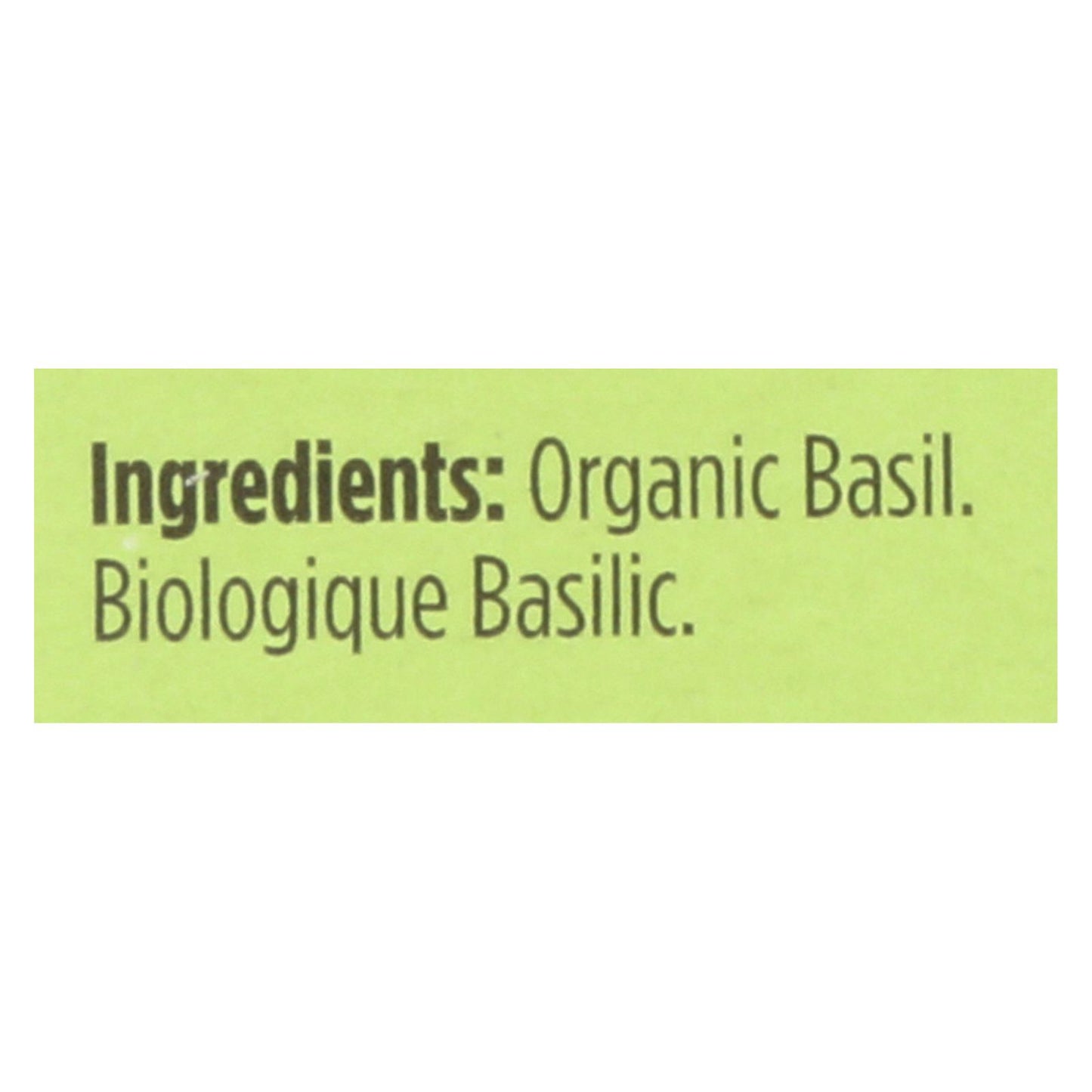 Spicely Organics - Albahaca orgánica - Caja de 6 - 0.1 oz.