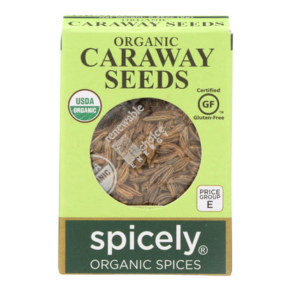 Spicely Organics - Semillas de alcaravea orgánicas - Caja de 6 - 0,35 oz.