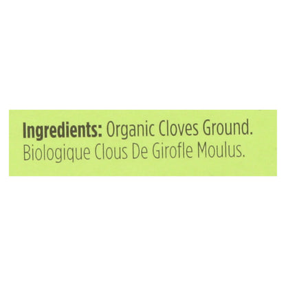 Spicely Organics - Clavo orgánico - Molido - Caja de 6 - 0.4 oz.