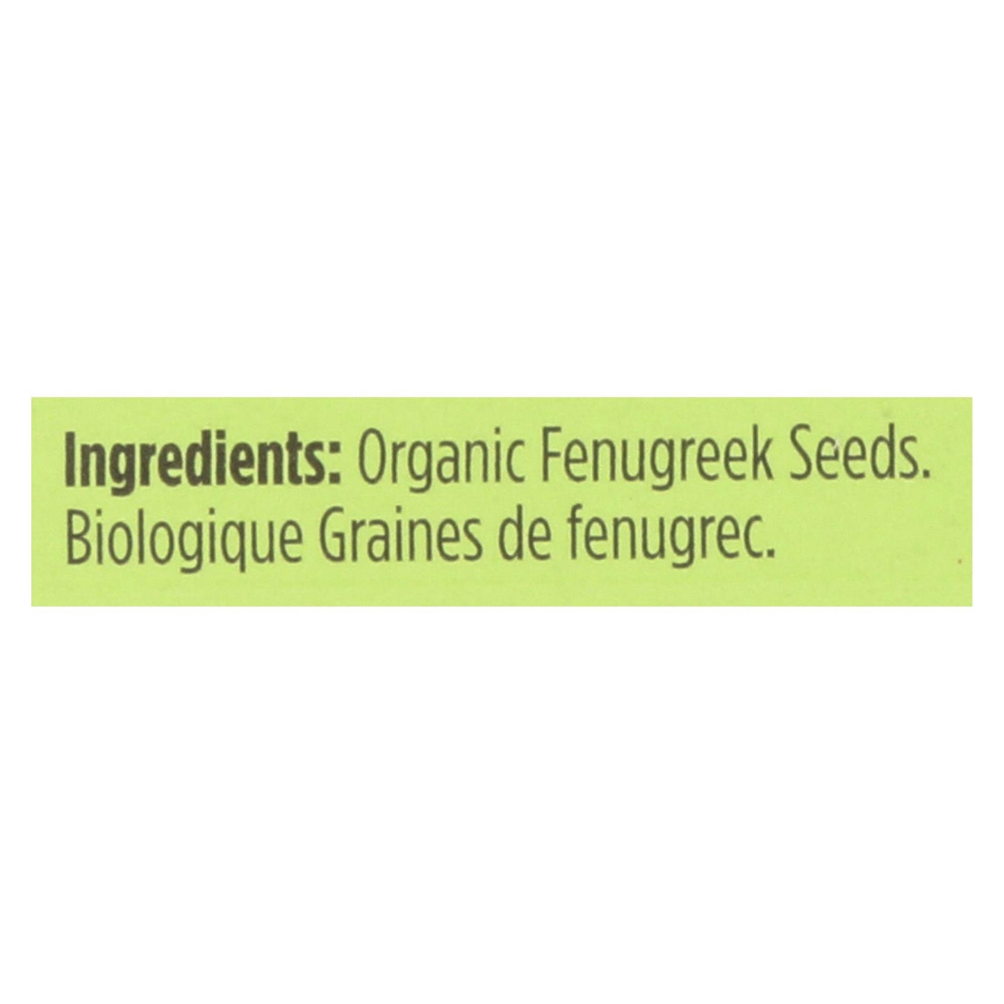 Spicely Organics - Semillas de fenogreco orgánico - Caja de 6 - 0,45 oz.