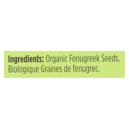 Spicely Organics - Semillas de fenogreco orgánico - Caja de 6 - 0,45 oz.