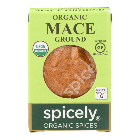 Spicely Organics - Macis orgánica - Molida - Caja de 6 - 0.3 oz.