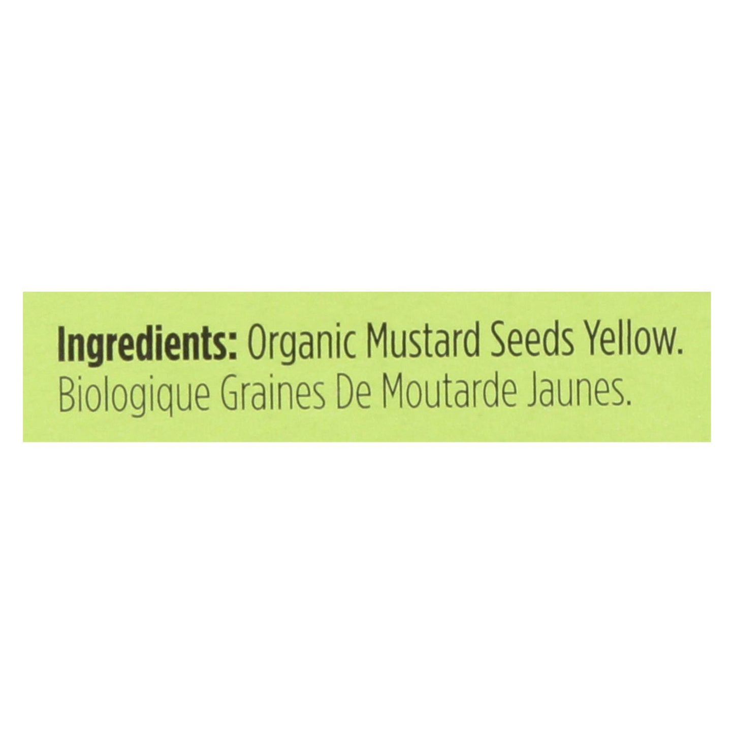 Spicely Organics - Semilla de mostaza orgánica - Amarilla - Caja de 6 - 0,45 oz.