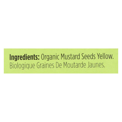 Spicely Organics - Semilla de mostaza orgánica - Amarilla - Caja de 6 - 0,45 oz.