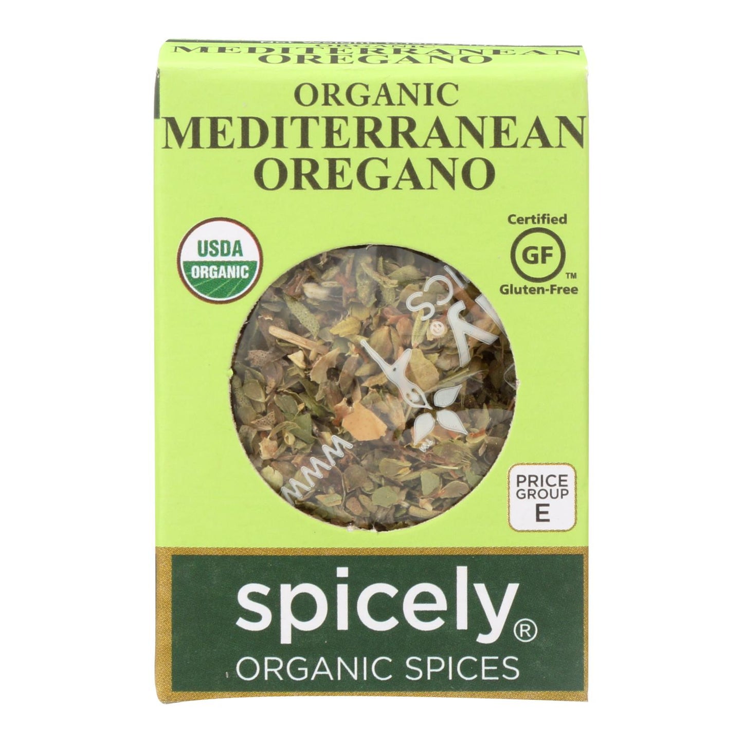 Spicely Organics - Orégano orgánico - Caja de 6 - 0,15 oz.