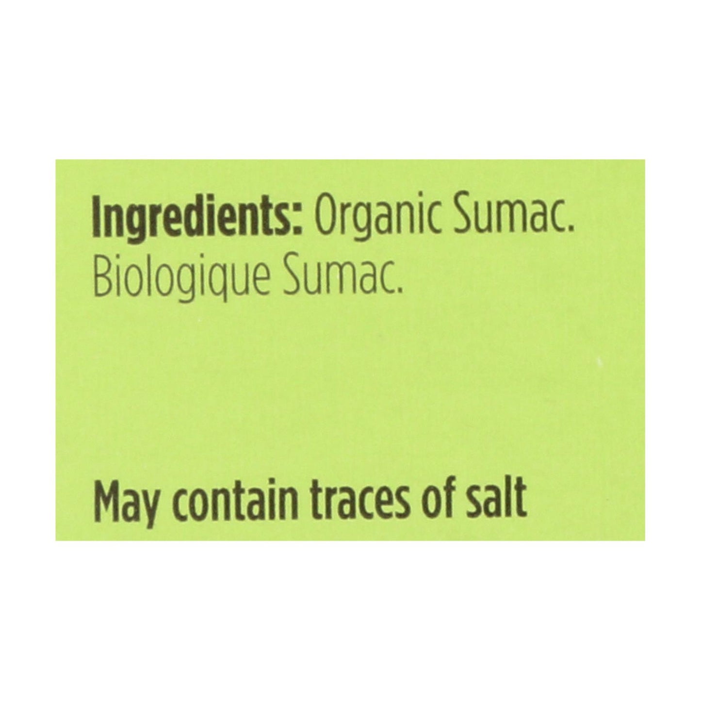 Spicely Organics - Sumac orgánico - Caja de 6 - 0,45 oz.
