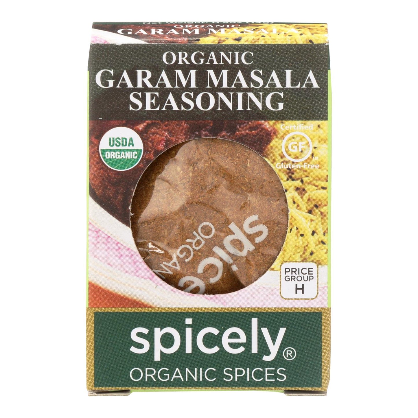Spicely Organics - Condimento orgánico Garam Masala - Caja de 6 - 0.5 oz.