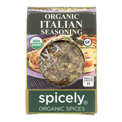 Spicely Organics - Condimento italiano orgánico - Caja de 6 - 0,1 oz.