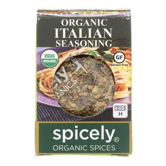 Spicely Organics - Condimento italiano orgánico - Caja de 6 - 0,1 oz.