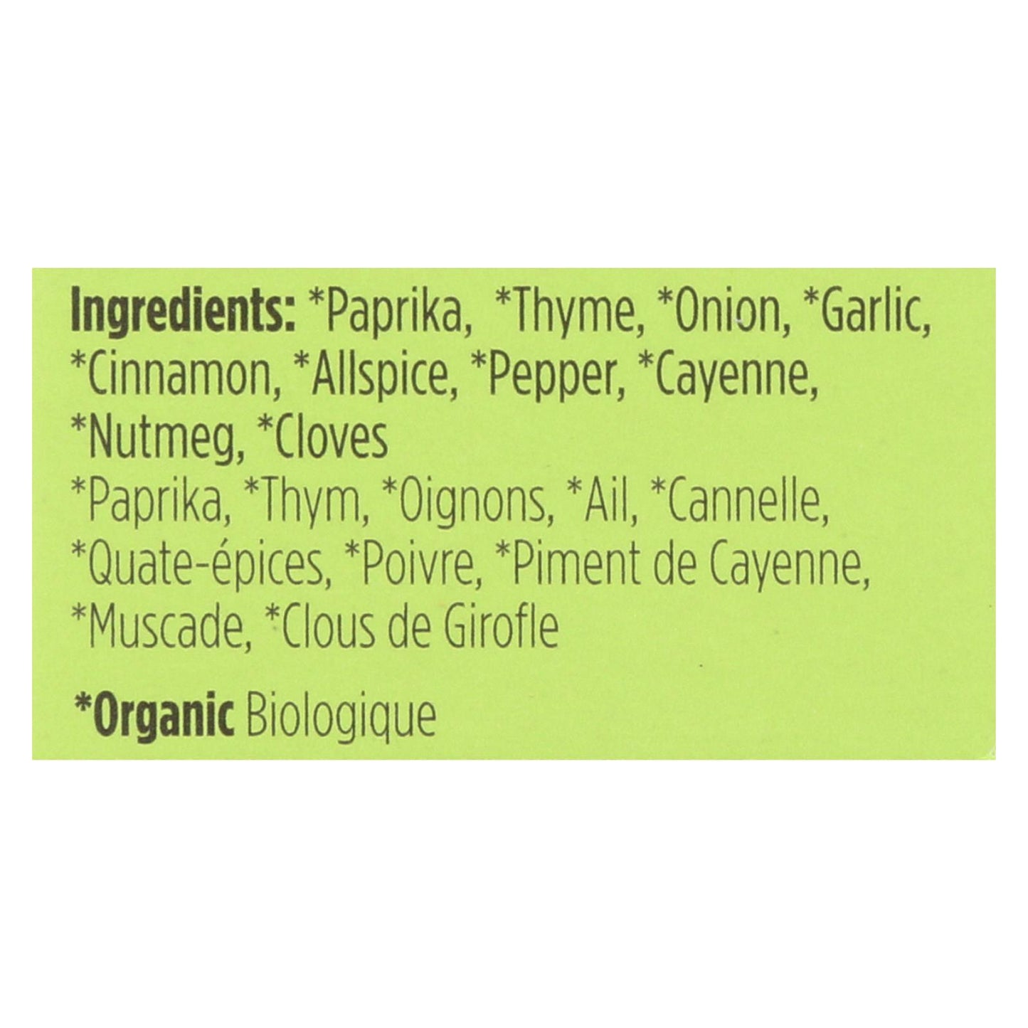Spicely Organics - Condimento orgánico Jerk - Caja de 6 - 0,45 oz.