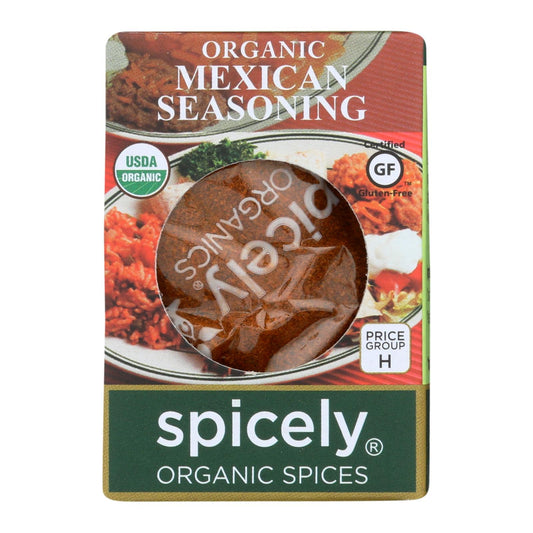 Spicely Organics - Condimento mexicano orgánico - Caja de 6 - 0.5 oz.