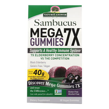 Sambucus de Nature's Answer - Mega - Gomitas - 7x - 30 unidades