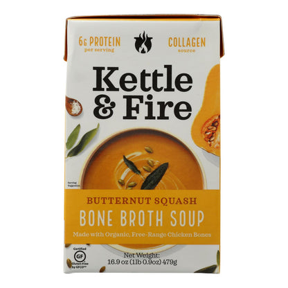 Sopa de tetera y fuego - Sopa de calabaza - Caja de 6 - 16,9 oz.