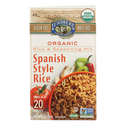 Lundberg Family Farms - Mezcla de arroz y condimentos - Estilo español - Caja de 6 - 5,50 oz.