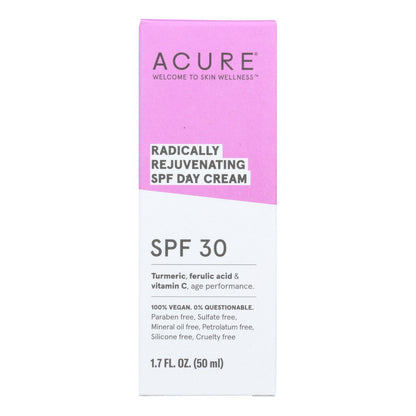 Acure - Spf 30 Day Cream - Radically Rejuvenating - 1.7 Fl Oz.