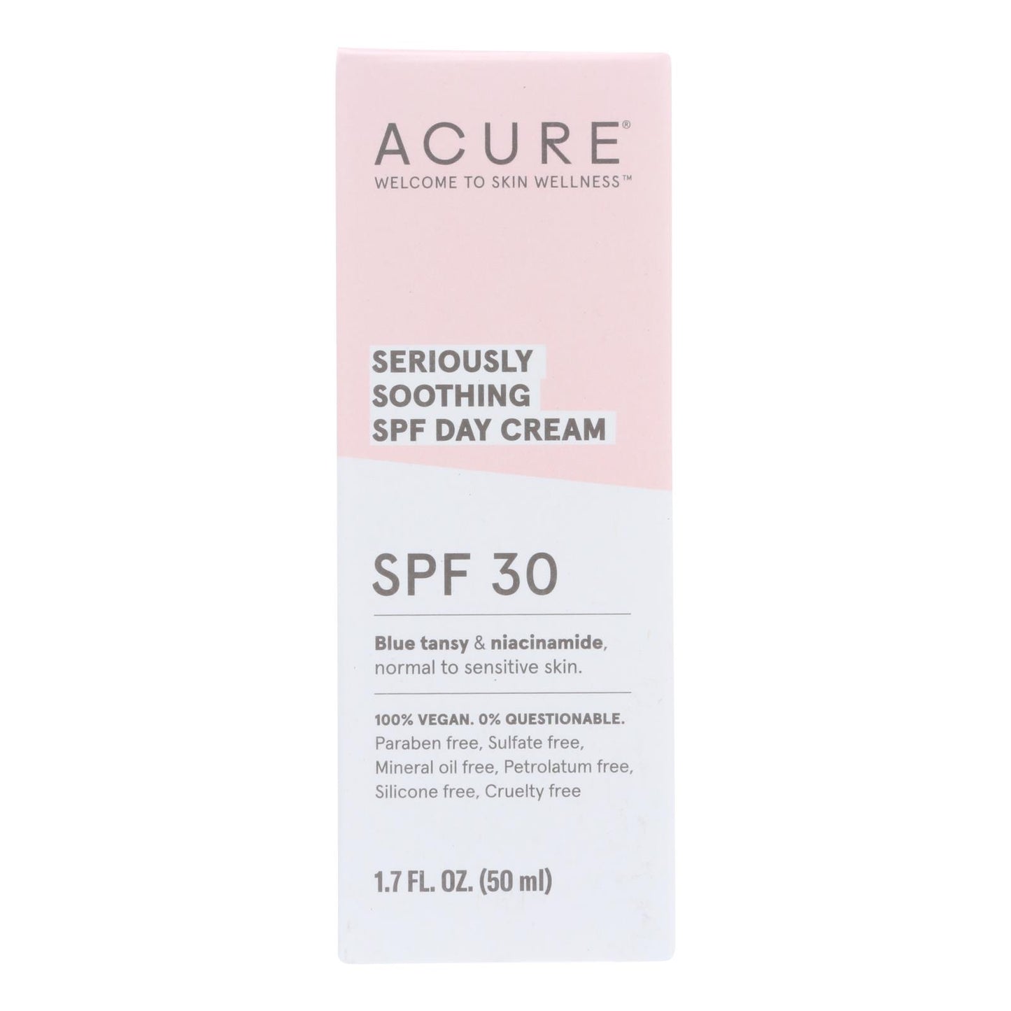 Acure - Spf 30 日霜 - 极度舒缓 - 1.7 液体盎司