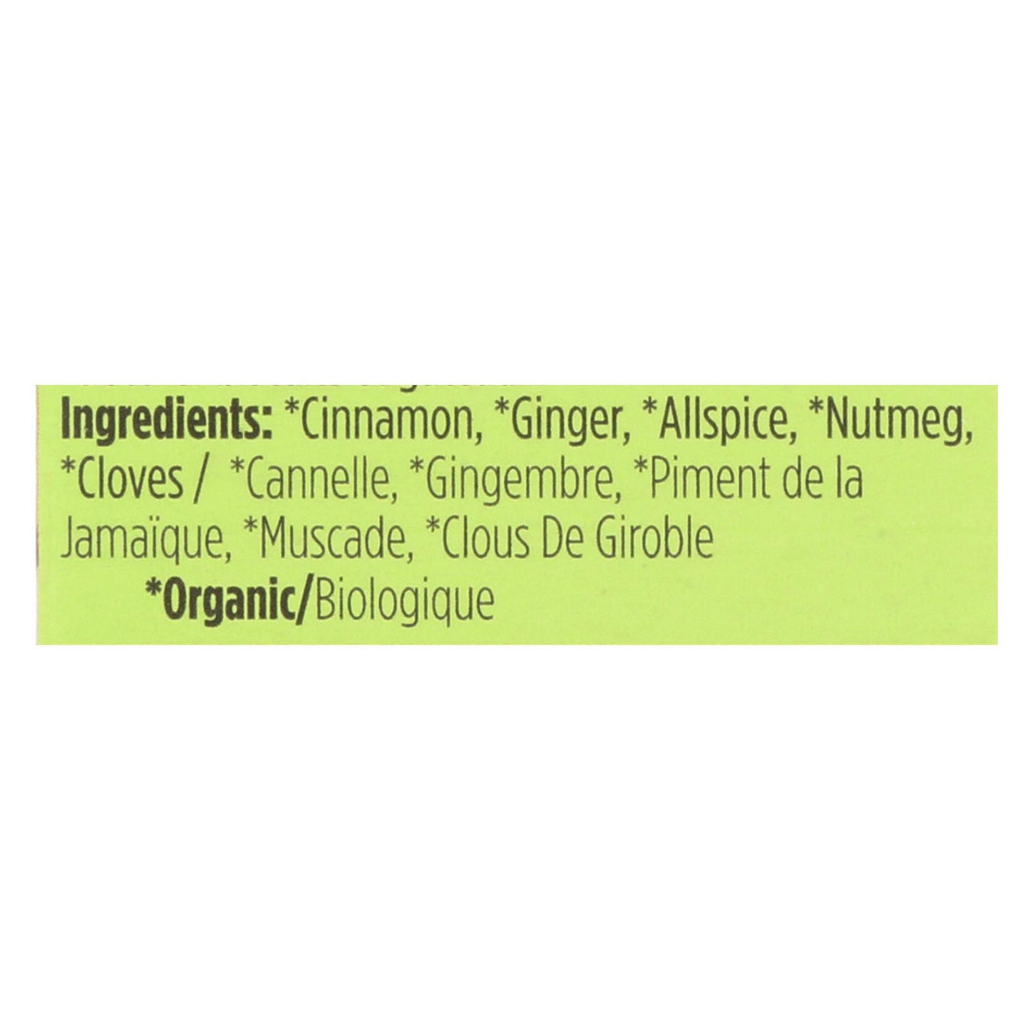 Spicely Organics - Condimento orgánico - Especias para pastel de calabaza - Caja de 6 - 0,35 oz.